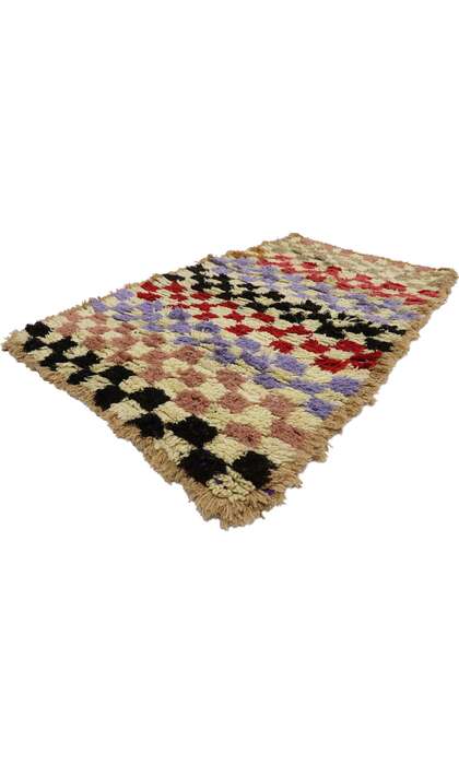 3 x 5 Vintage Berber Moroccan Azilal Rug with Modern Style 21571