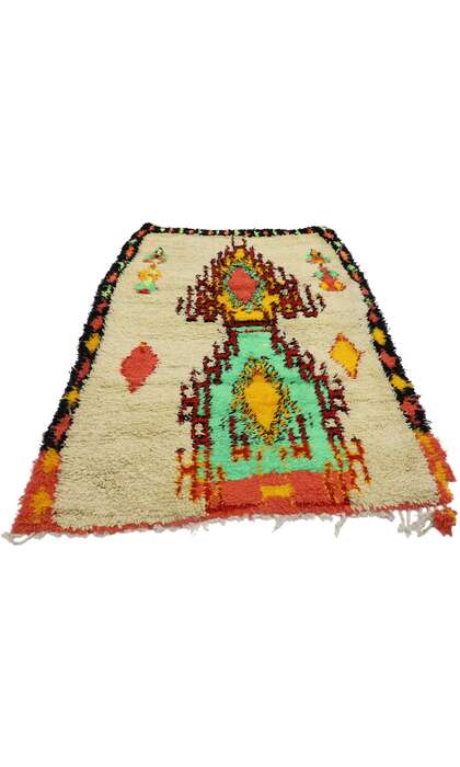 4 x 5 Vintage Berber Moroccan Azilal Rug 21570