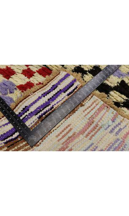 3 x 5 Vintage Berber Moroccan Azilal Rug with Modern Style 21571