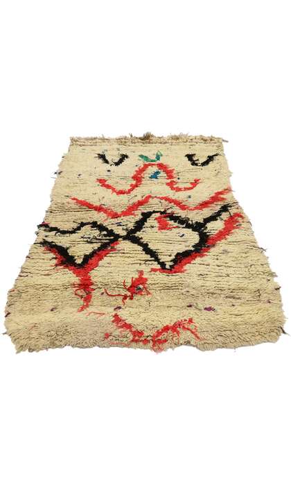 3 x 5 Vintage Berber Moroccan Boucherouite Rug 21532