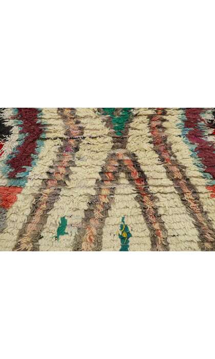 2 x 5 Vintage Berber Moroccan Boucherouite Rug 21534