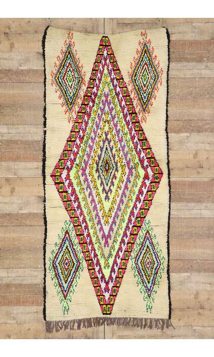 3 x 7 Vintage Berber Moroccan Azilal Rug 21535