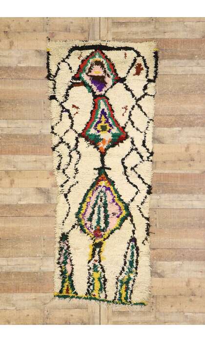 3 x 7 Vintage Berber Moroccan Azilal Rug 21541