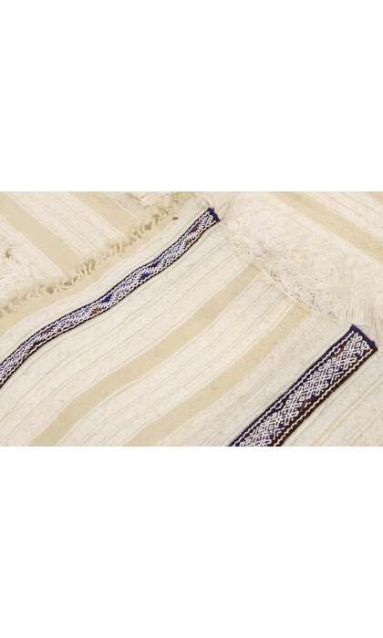 4 x 8 Vintage Moroccan Wedding Blanket, Berber Handira 21547
