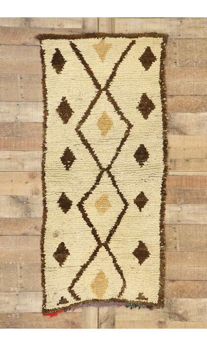 2 x 5 Vintage Berber Moroccan Azilal Rug 21551