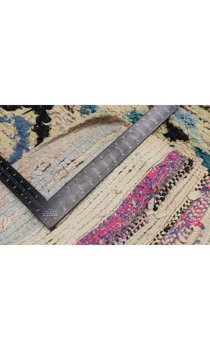 4 x 5 Vintage Boucherouite Moroccan Rag Rug 21552