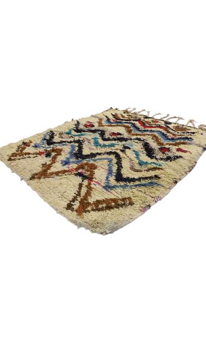 4 x 5 Vintage Boucherouite Moroccan Rag Rug 21552