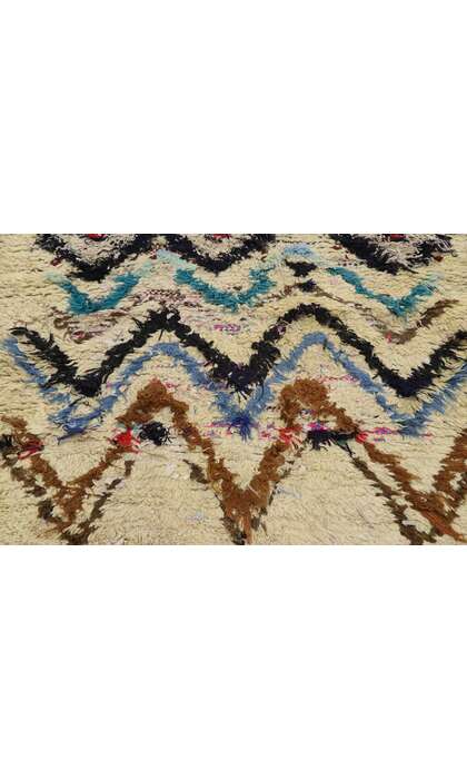 4 x 5 Vintage Boucherouite Moroccan Rag Rug 21552