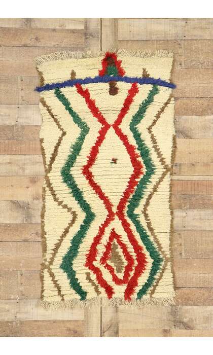 3 x 4 Vintage Berber Moroccan Azilal Rug 21554