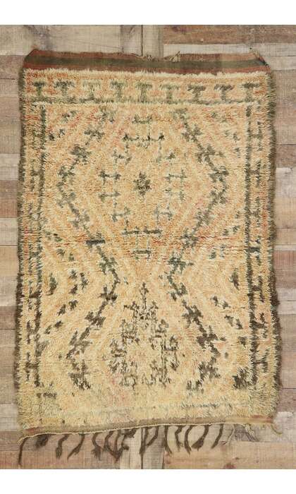 4 x 5 Vintage Beni MGuild Moroccan Rug 21555