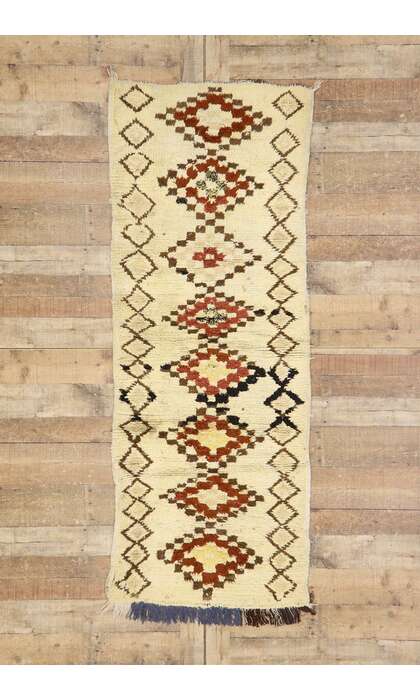 3 x 7 Vintage Berber Moroccan Azilal Rug 21561