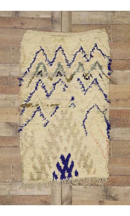 3 x 4 Vintage Berber Moroccan Azilal Rug 21577