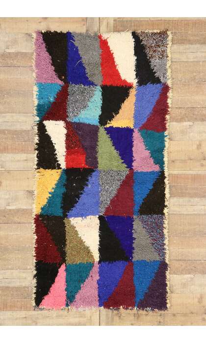 3 x 6 Vintage Moroccan Azilal Rag Rug 21578