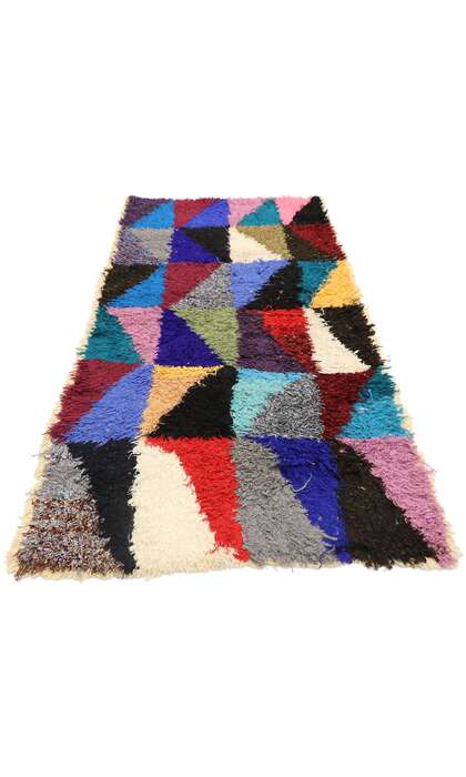 3 x 6 Vintage Moroccan Azilal Rag Rug 21578