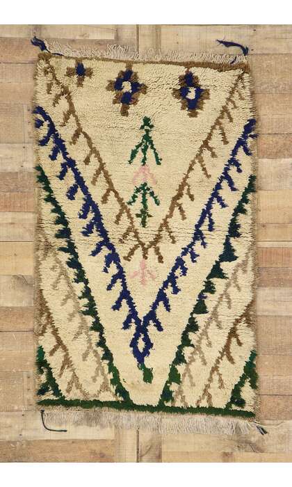 3 x 5 Vintage Berber Moroccan Azilal Rug 21584