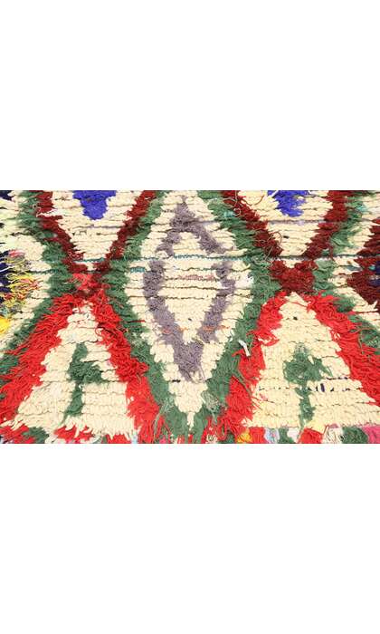 3 x 6 Vintage Berber Moroccan Boucherouite Rug 21591