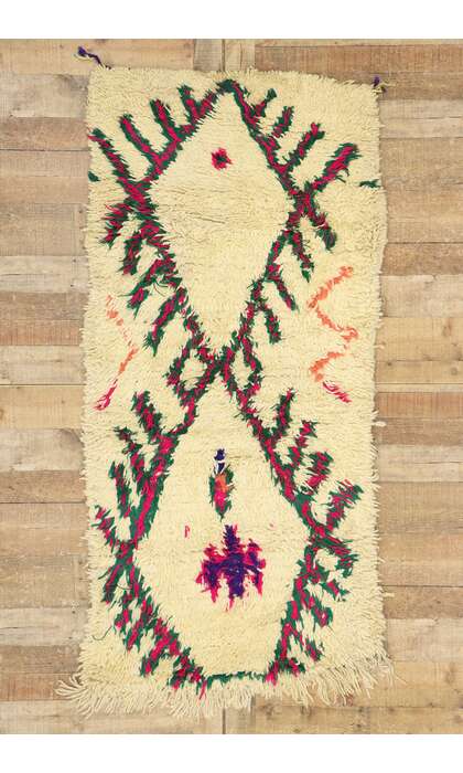 3 x 7 Vintage Berber Moroccan Azilal Rug 21595