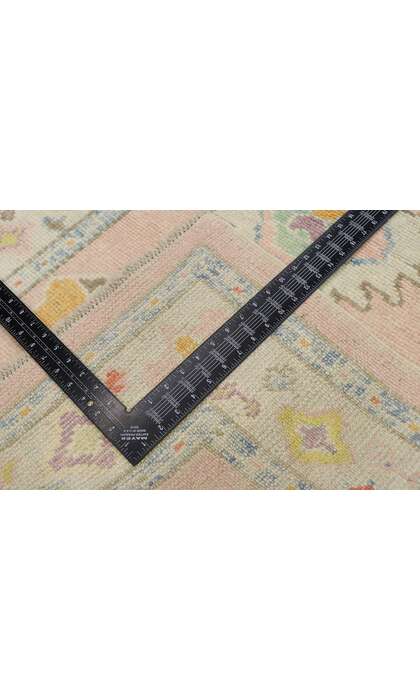 3 x 5 Colorful Pink Turkish Oushak Rug 53596