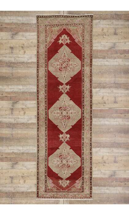 3 x 11 Vintage Turkish Oushak Rug 53614