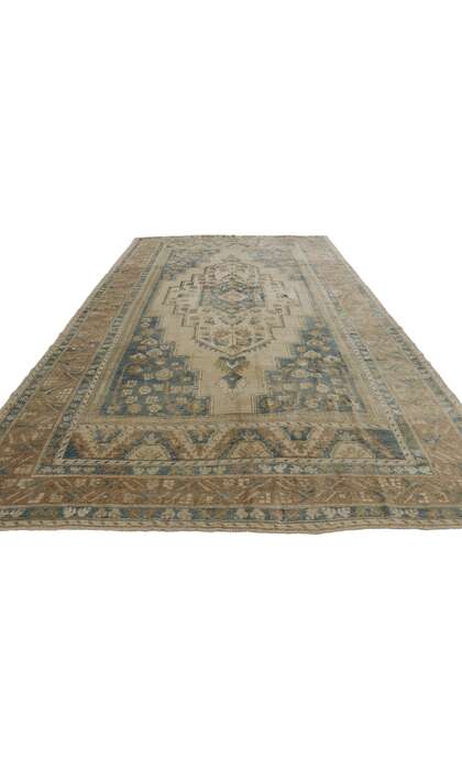 7 x 11 Vintage Turkish Oushak Rug 53621