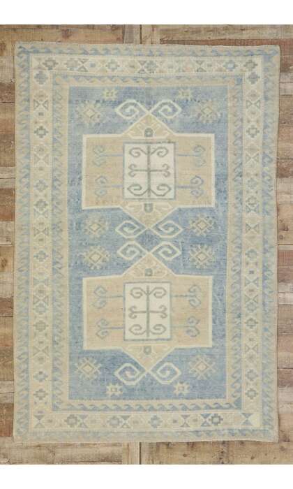 4 x 7 Vintage Turkish Oushak Rug 53626