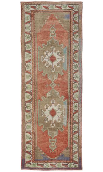 5 x 13 Vintage Turkish Oushak Rug 53628
