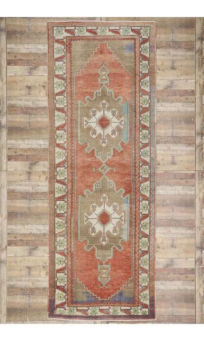5 x 13 Vintage Turkish Oushak Rug 53628
