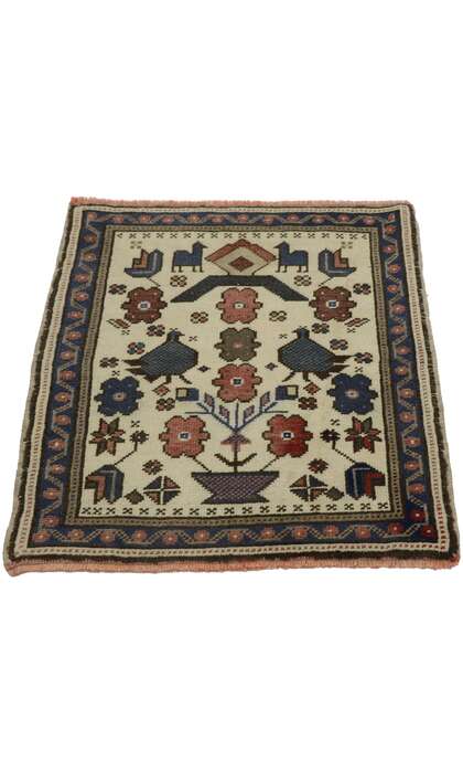 2 x 2 Vintage Turkish Oushak Rug 53642