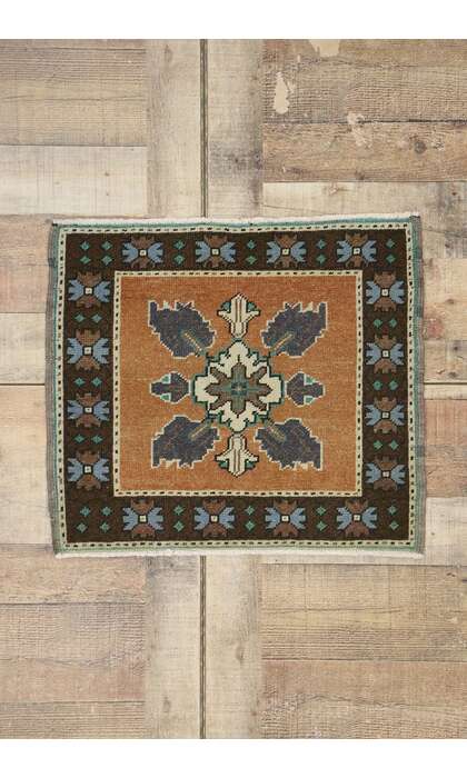 2 x 2 Vintage Turkish Oushak Rug 53644