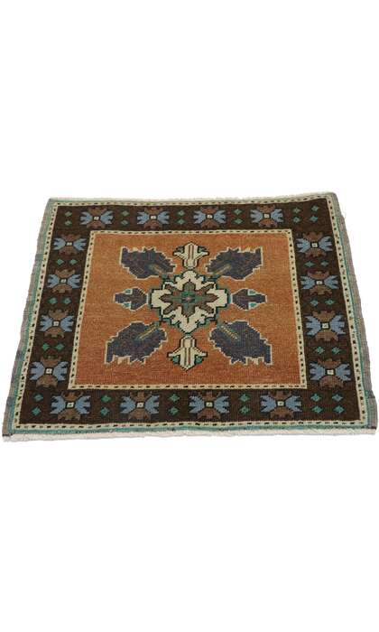 2 x 2 Vintage Turkish Oushak Rug 53644