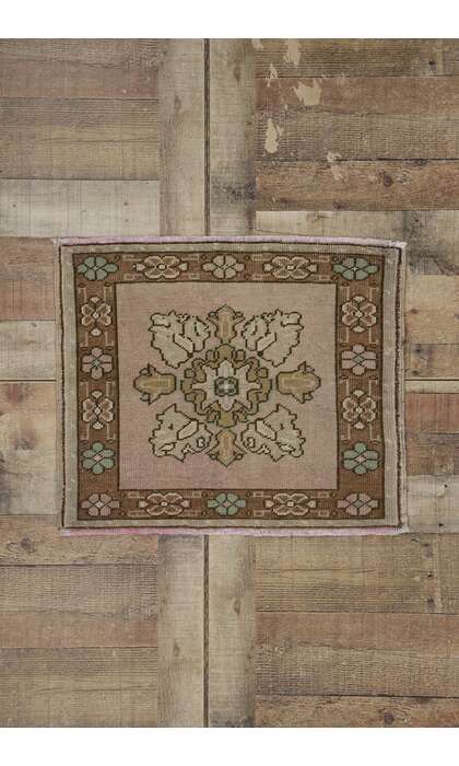 2 x 2 Vintage Turkish Oushak Rug 53646