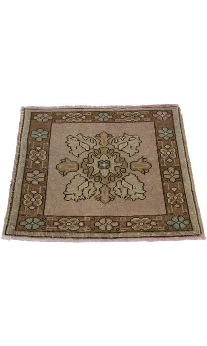 2 x 2 Vintage Turkish Oushak Rug 53646