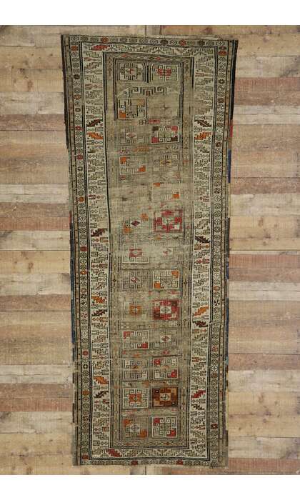 3 x 8 Antique Caucasian Shirvan Rug 53652