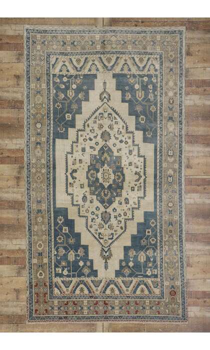 6 x 11 Vintage Turkish Oushak Rug 53657