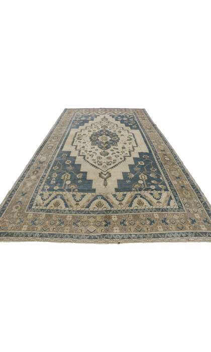 6 x 11 Vintage Turkish Oushak Rug 53657