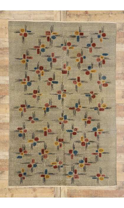5 x 8 Zeki Muren Vintage Turkish Sivas Rug 53662