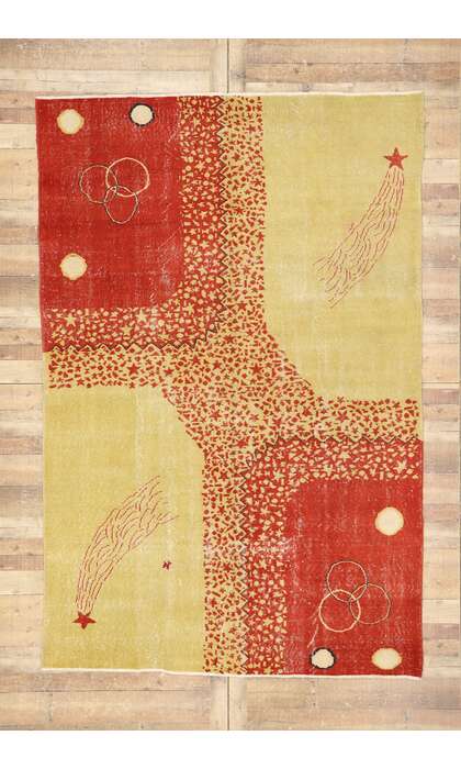 7 x 10 Zeki Muren Vintage Turkish Sivas Rug 53663