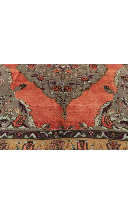 9 x 10 Vintage Turkish Oushak Rug 53668