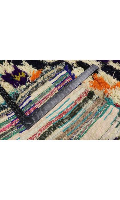 4 x 5 Vintage Berber Moroccan Azilal Rug with Modern Cubist Style 21592