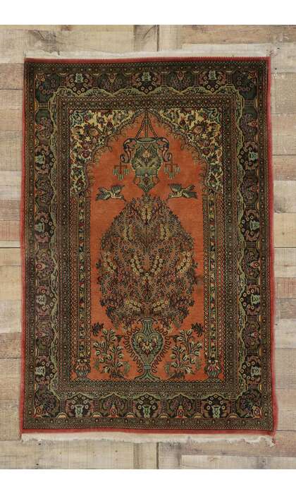 3 x 5 Antique Orange Persian Bijar Rug 78145