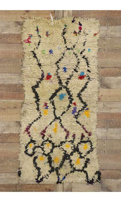 3 x 6 Vintage Moroccan Azilal Rag Rug 21594