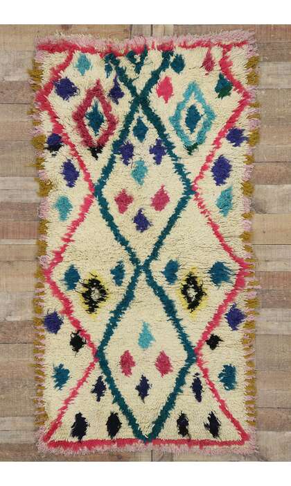 3 x 6 Vintage Berber Moroccan Azilal Rug 21596