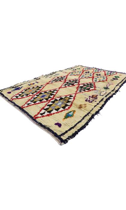 4 x 6 Vintage Berber Moroccan Azilal Rug 21587