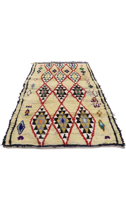 4 x 6 Vintage Berber Moroccan Azilal Rug 21587