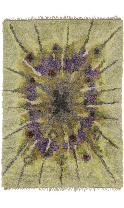 5 x 7 Ingrid Jagarz Vintage Swedish Rya Rug 78142
