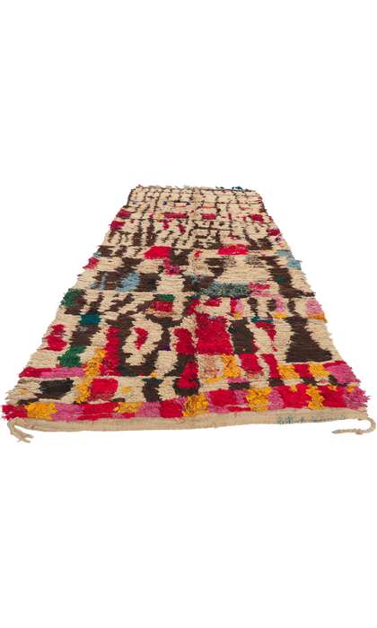 4 x 11 Vintage Moroccan Boucherouite Rug 20095