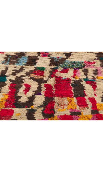 4 x 11 Vintage Moroccan Boucherouite Rug 20095