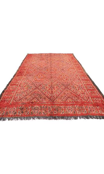 6 x 10 Vintage Berber Red Moroccan Rug 20295