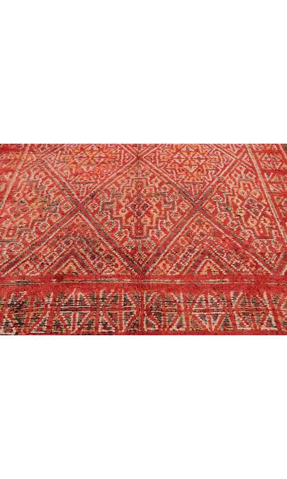 6 x 10 Vintage Berber Red Moroccan Rug 20295