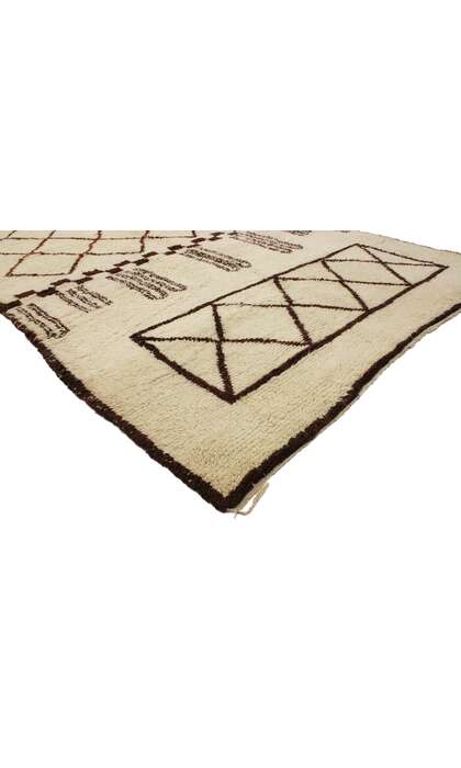 7 x 12  Contemporary Berber Moroccan Rug with Mid-Century Modern Style 20331